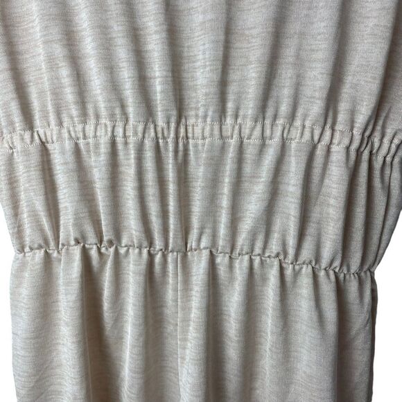 NWT Victoria Secret Cream Beige Sleep Romper size M Short Sleeve V Neck - Picture 6 of 11